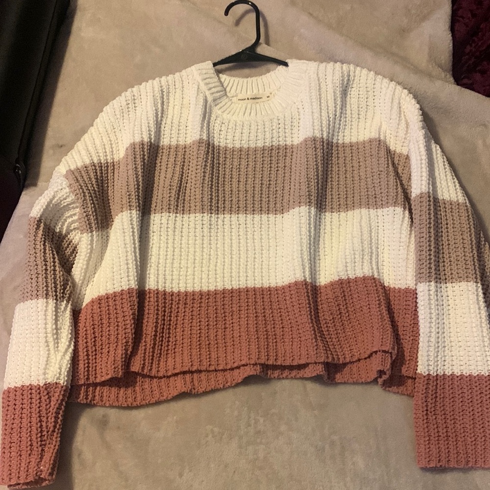 Multi color sweater a little cropped
